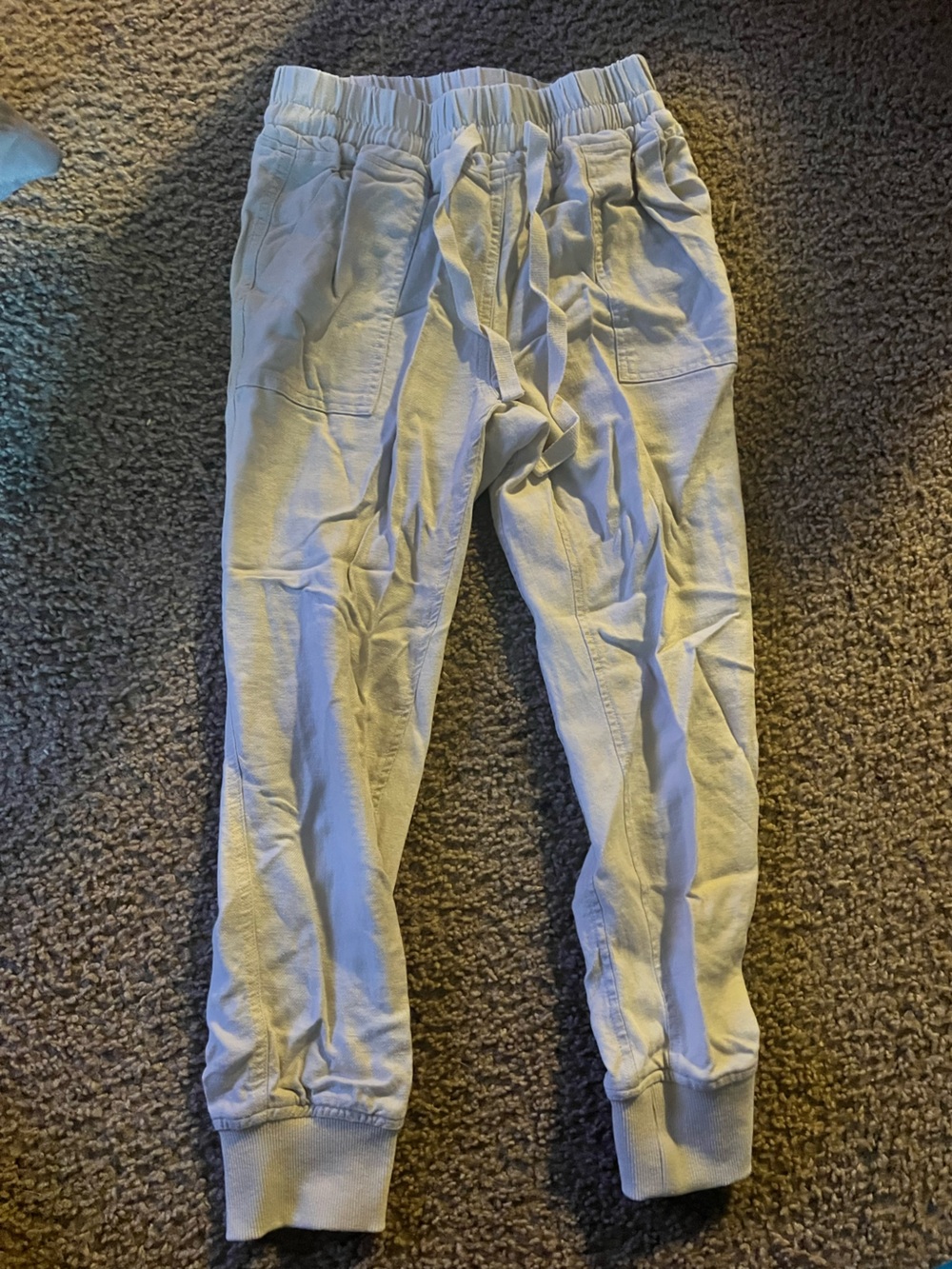 Dress Forum women's  Drawstring Joggers in Light Beige